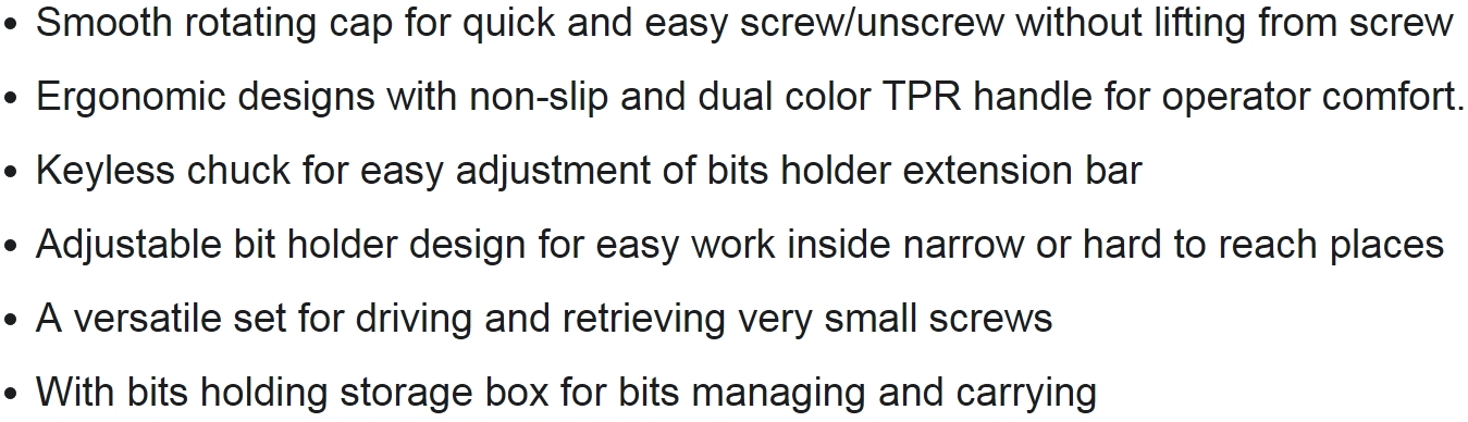 ידית מברג לאלקטרוניקה עם ביטים פרוזקיט פרוסקיט PROSKIT SD-9802 TEXT